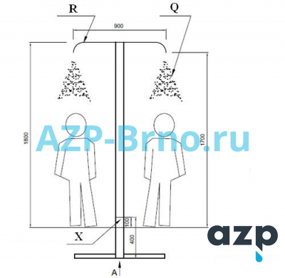 Аэрозольная душевая колонна SPM 01 AZP Brno Чехия (фото, схема)